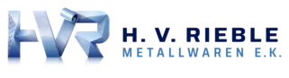 Das Logo der H. V. Rieble Metallwaren e.K. im Querformat